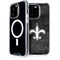 NFL New Orleans Saints Black & White iPhone 15 Pro MagSafe Case
